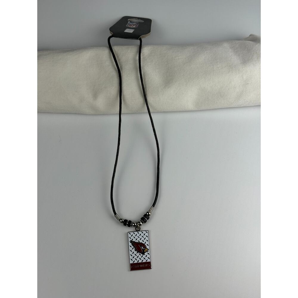 Siskiyou Arizona Cardinals NFL Diamond Plate Necklace Pendant Black Cord